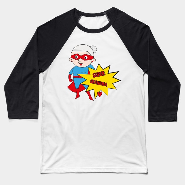 Super grandma 1 Baseball T-Shirt by grafart